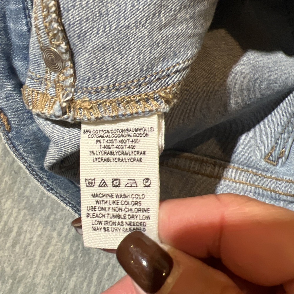 Free People Skinny Jeans Women Sz‎ 27 Light Blue Wash Stretch Boho Festival EUC - Picture 7 of 9
